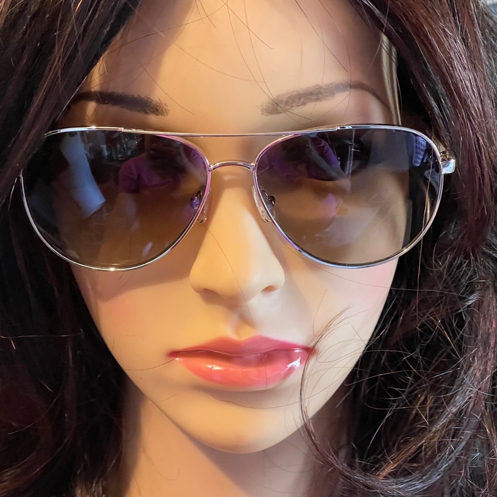 ♠️KATE SPADE NEW YORK Emmaline Sunglasses 58-14-140 Silver - Picture 1 of 12